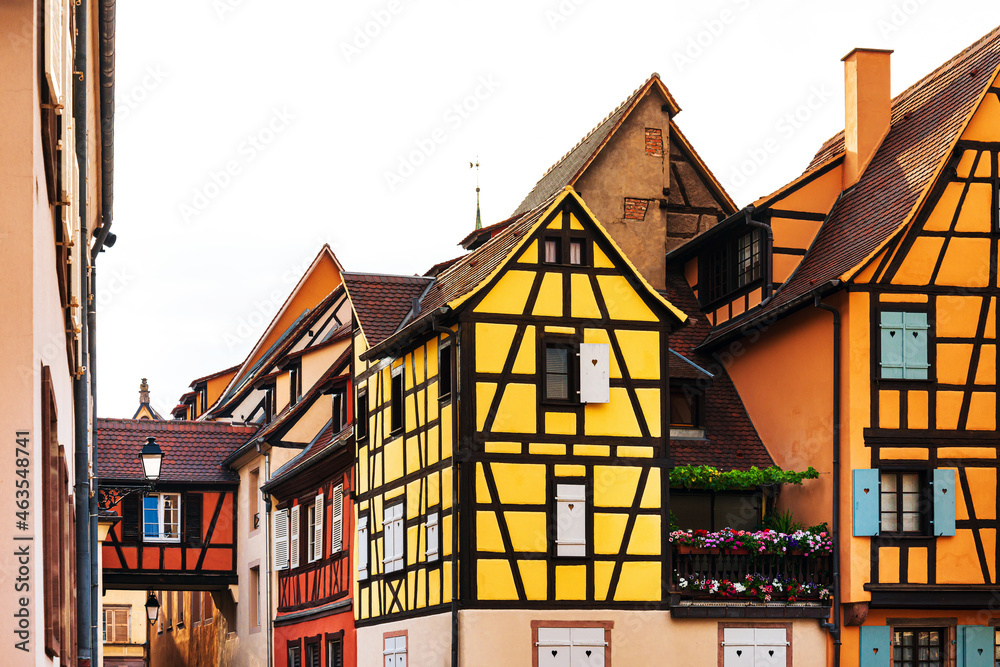 Antique building view in Old Town Strasbourg, France