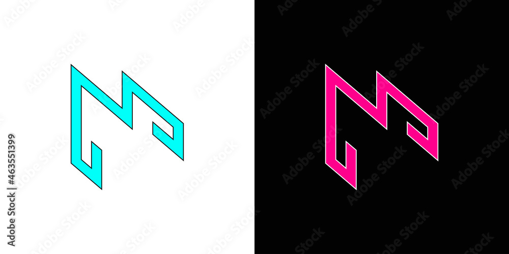 M letter grid logo M letter grid logo