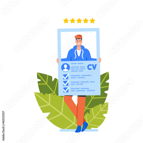 Recruitment and Choosing Candidate Concept. Seeker Having an Interview, Job Applicant Waiting Appointment with CV