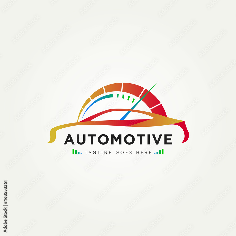 automotive car modern logo design