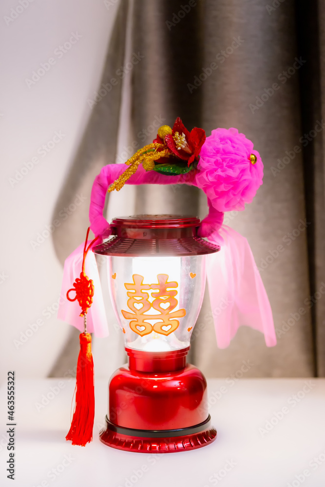 Lamp in the Chinese Wedding. Lantern for Chinese wedding ceremony. A