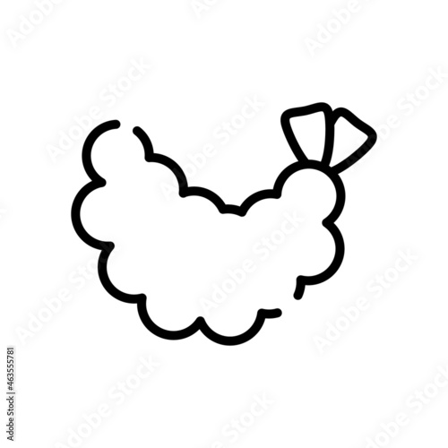 Japanese food line icon on white background