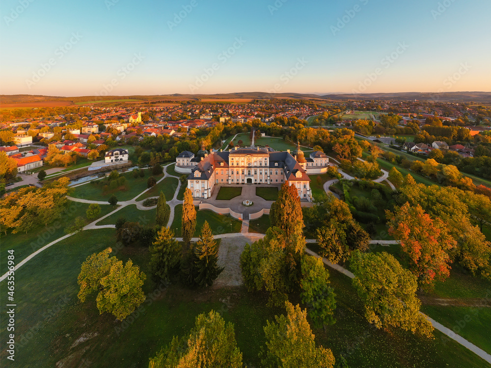Splendid Ancient palace in Edeleny city North Hungary. The name is Edeleny palace island which Hungarian name is Edelényi kastélysziget. Other name is L'huillier coburg palace.