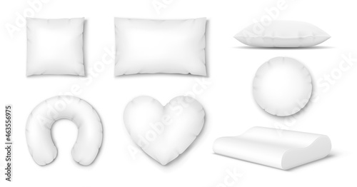 Pillows and bed cushions: inflatable travel, orthopedic for neck, feather for comfortable sleeping