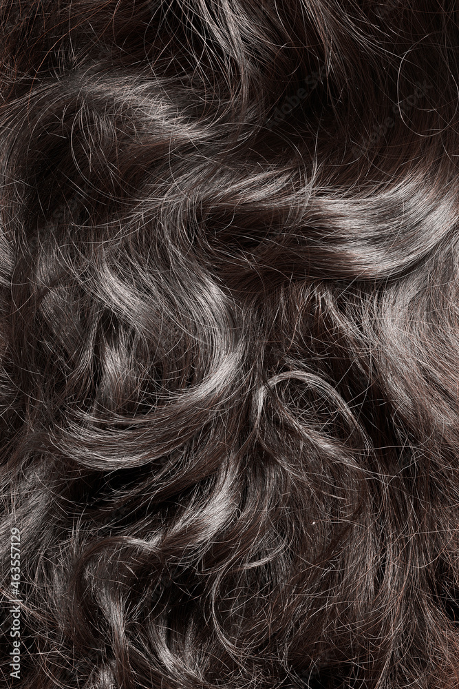 Naklejka premium Brown hair closeup