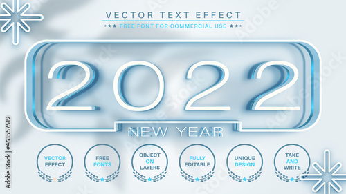 2022 Years - Editable Text Effect, Font Style