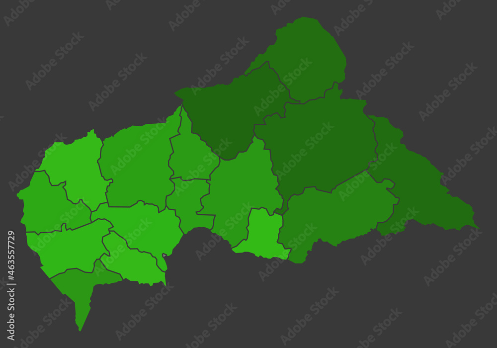 Fototapeta premium Central African Republic population heat map as color density illustration