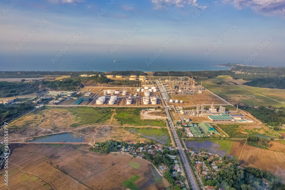 Dung Quat oil factory or Binh Son oil refinery, Dung Quat, Quang Ngai, Vietnam