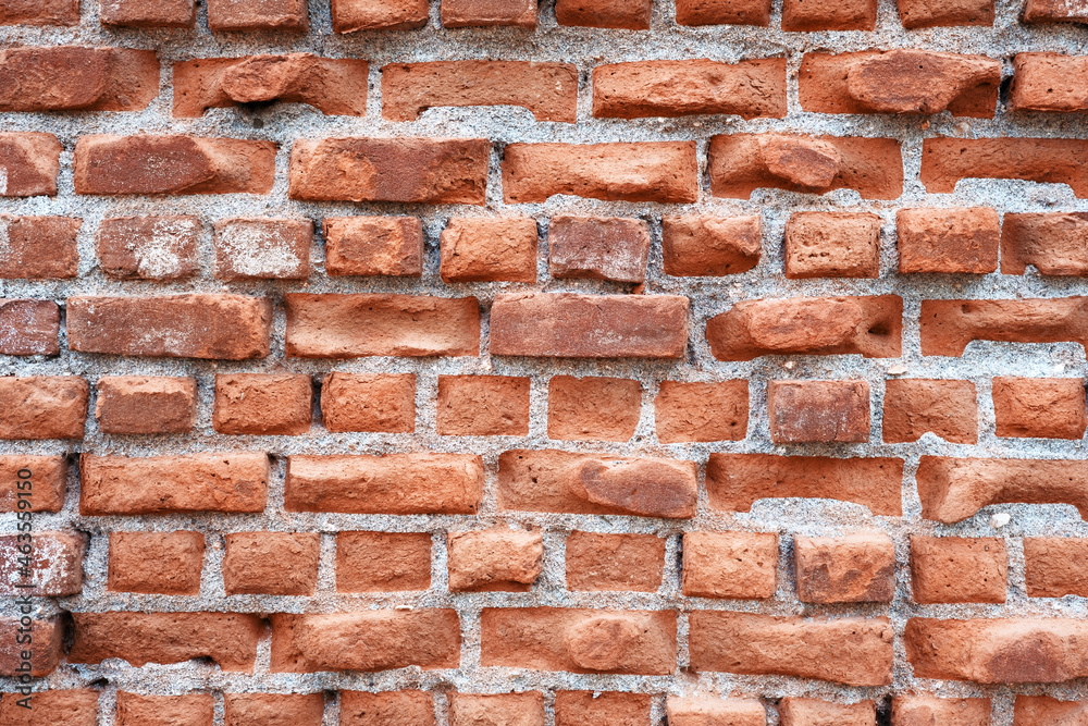 Obraz premium Red brick wall exterior background texture