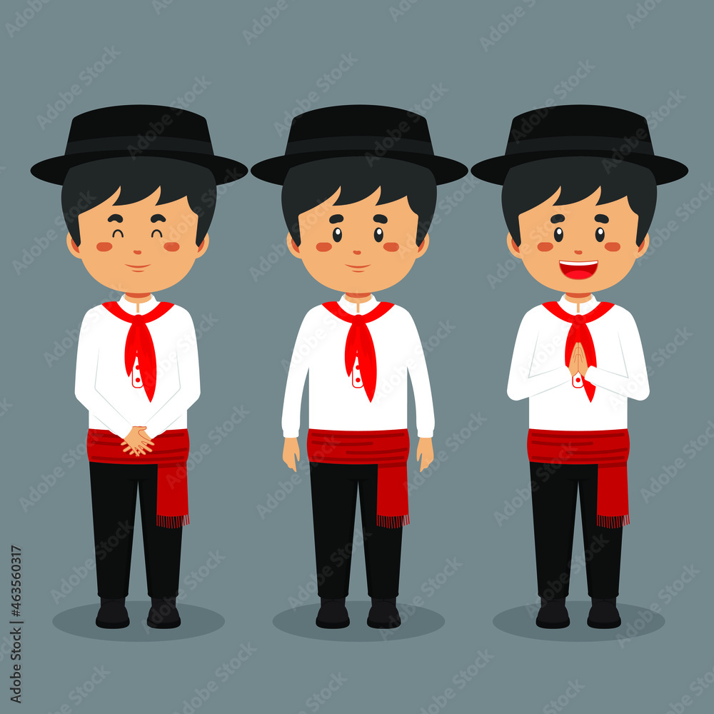 Portuguese Character with Various Expression Portuguese Character with Various Expression