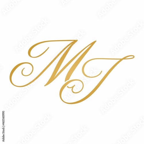 MJ initial monogram logo