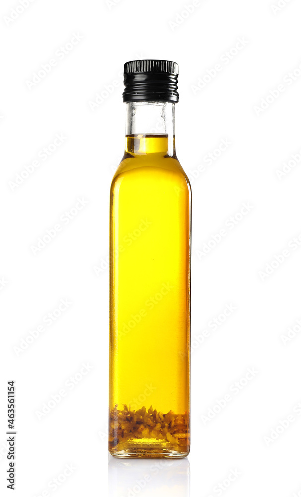 Olive oil bottle isolated on white background