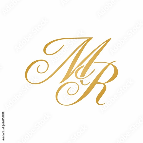 MR initial monogram logo