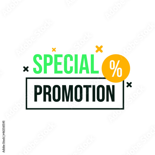 promotion sale label template style vector illustration design
