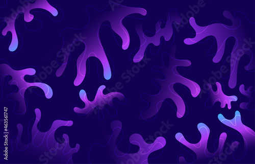 Abstract futuristic gradient color with hand drawing shape template. Overlapping design with soft light background. illustration vector