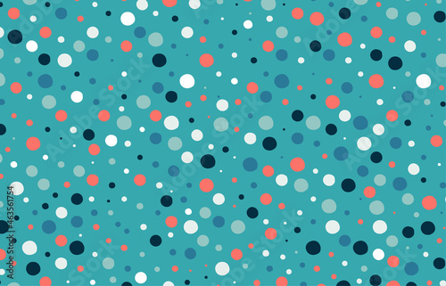 Abstract colorful doodle dots drawing pattern design of living coral sea style template. Use for poster, template design, artwork, background. illustration vector