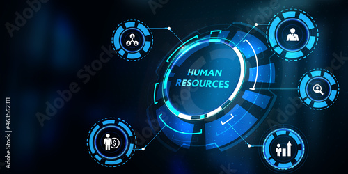 Business, Technology, Internet and network concept. Human Resources HR management concept. 3d illustration