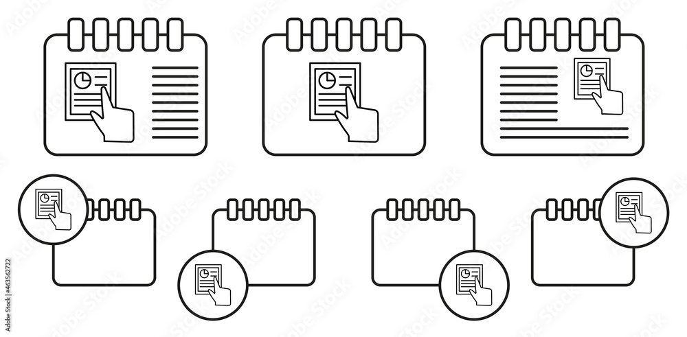 Document, finger, touch, gestures vector icon in calender set illustration for ui and ux, website or mobile application Document, finger, touch, gestures vector icon in calender set illustration for ui and ux, website or mobile application