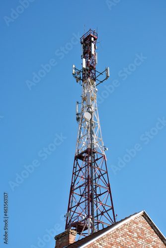 The mast is equipped with modern communication facilities.