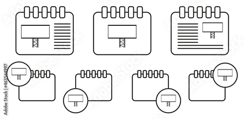 Outdoor sign board vector icon in calender set illustration for ui and ux, website or mobile application