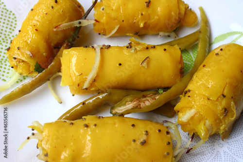 Mouthwatering Gujarati snack Khandvi photo