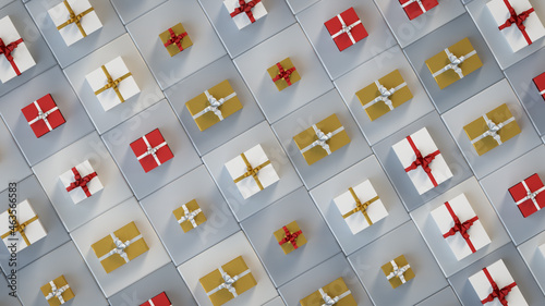Shiny luxury gift boxes 3D ...