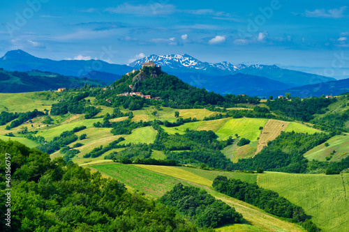 Rural landscape near San Polo and Canossa, Emilia-Romagna photo