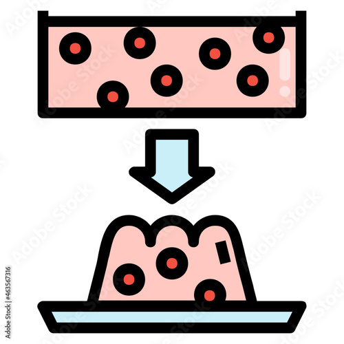 food coagulation line icon