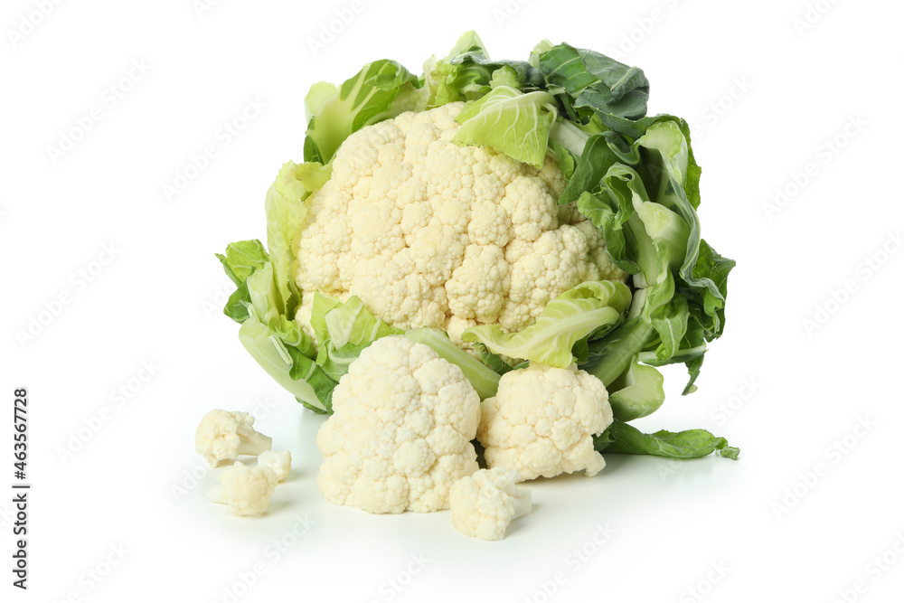 Fresh tasty cauliflower isolated on white background Fresh tasty cauliflower isolated on white background