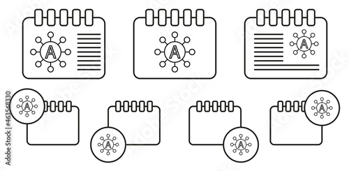 A vitamins vector icon in calender set illustration for ui and ux, website or mobile application