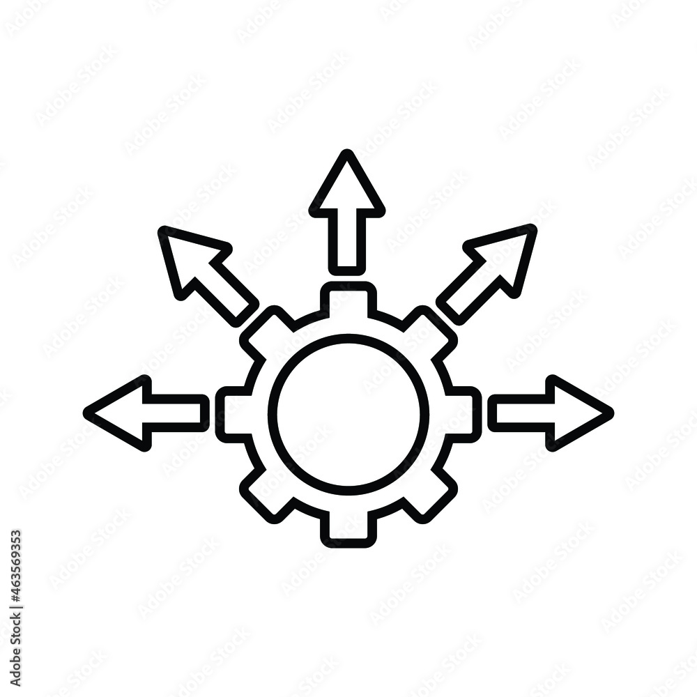 Management, opportunity outline icon. Line art vector. Management, opportunity outline icon. Line art vector.