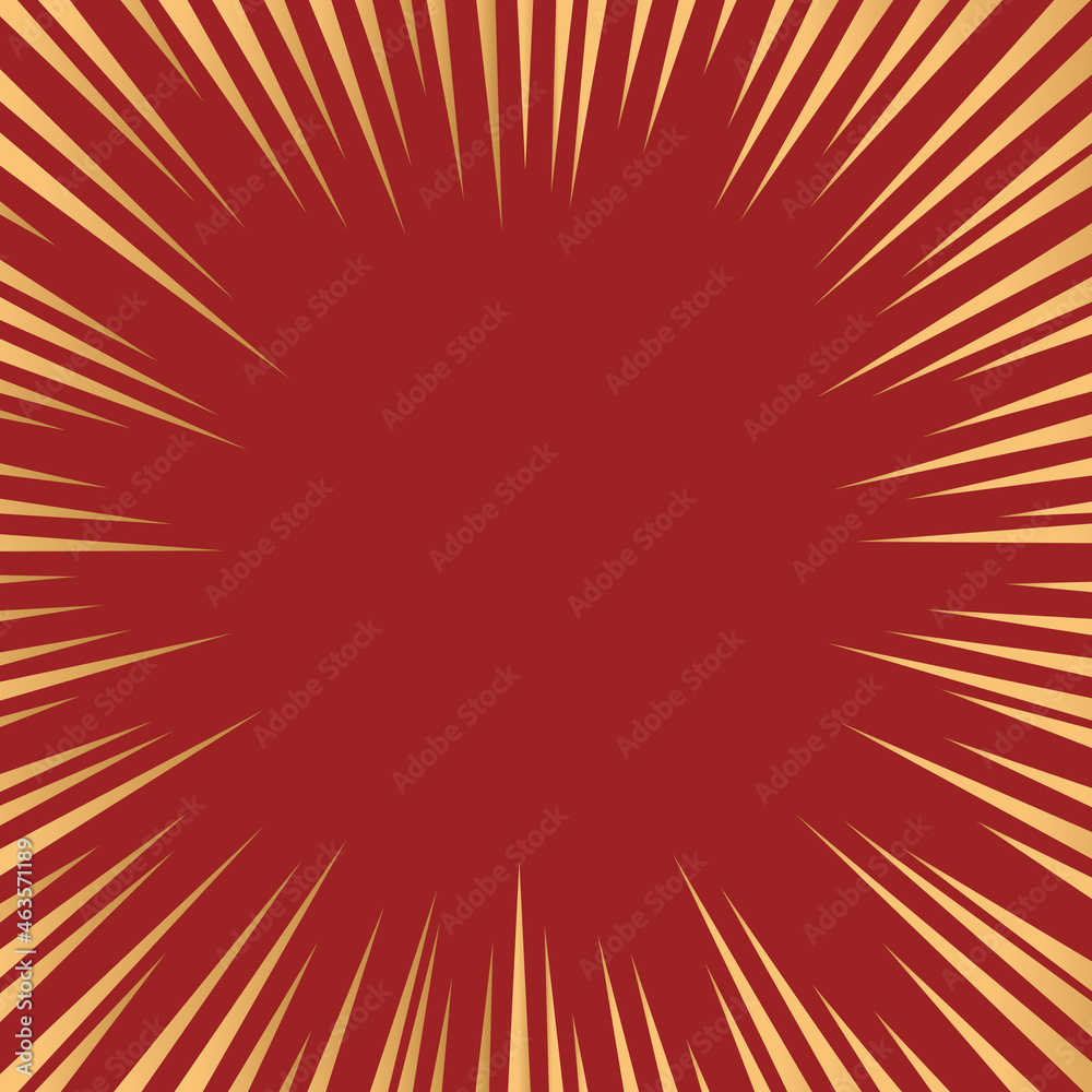 Red background with golden rays. comic background in flat style. Red background with golden rays. comic background in flat style.