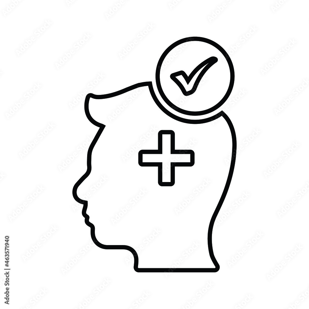 Optimistic, approve, positive line icon. Outline vector. Optimistic, approve, positive line icon. Outline vector.