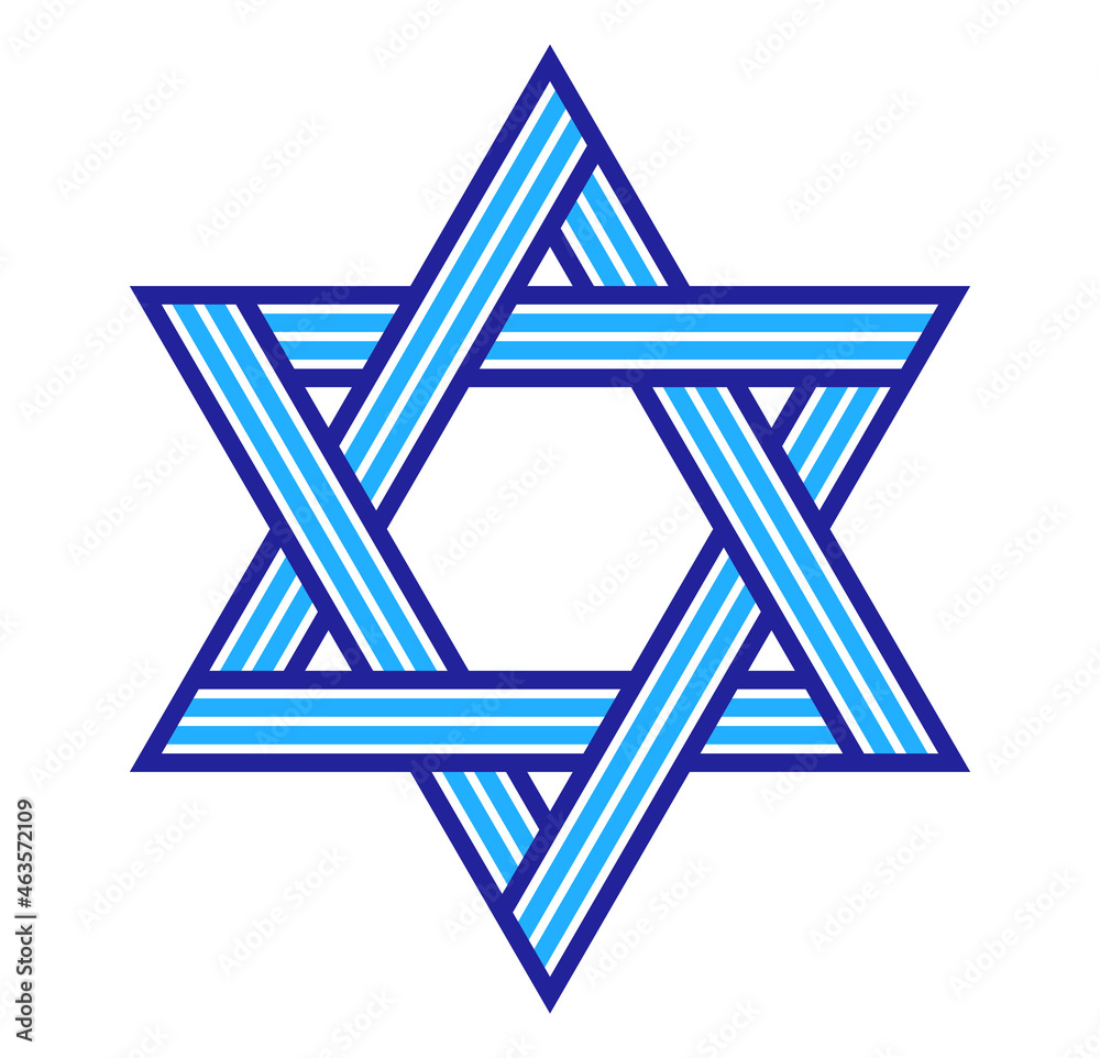 Star of David ancient Jewish symbol made in modern linear style vector ...