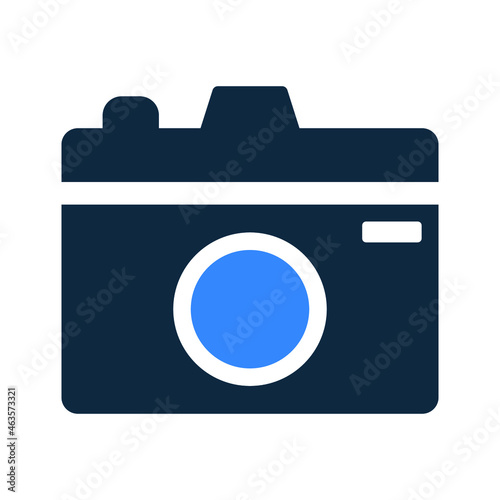 Photography, camera icon. Simple editable vector design isolated on a white background.