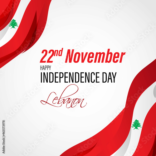 Vector illustration of happy Lebnon independence day