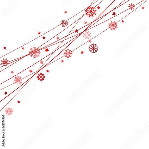 snow flakes on strings background for christmas time