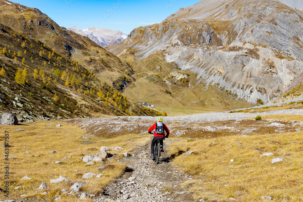 mountain bike excursion in Trela Valley in Valtellina, Italy