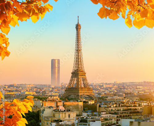 Fototapeta Naklejka Na Ścianę i Meble -  Eiffel Tower and Montparnasse Tower