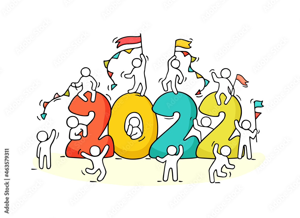 2022 Happy New Year background.