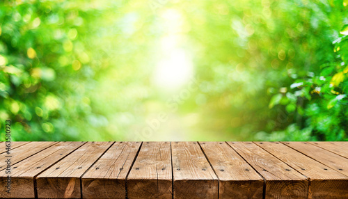 Empty old wooden table background