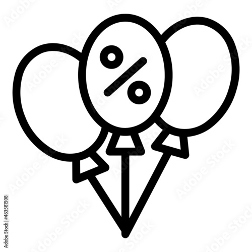 balloon  percentage icon