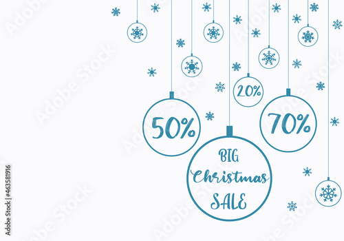 Poster for Big Christmas Sale background Banner or poster for shopping store discount