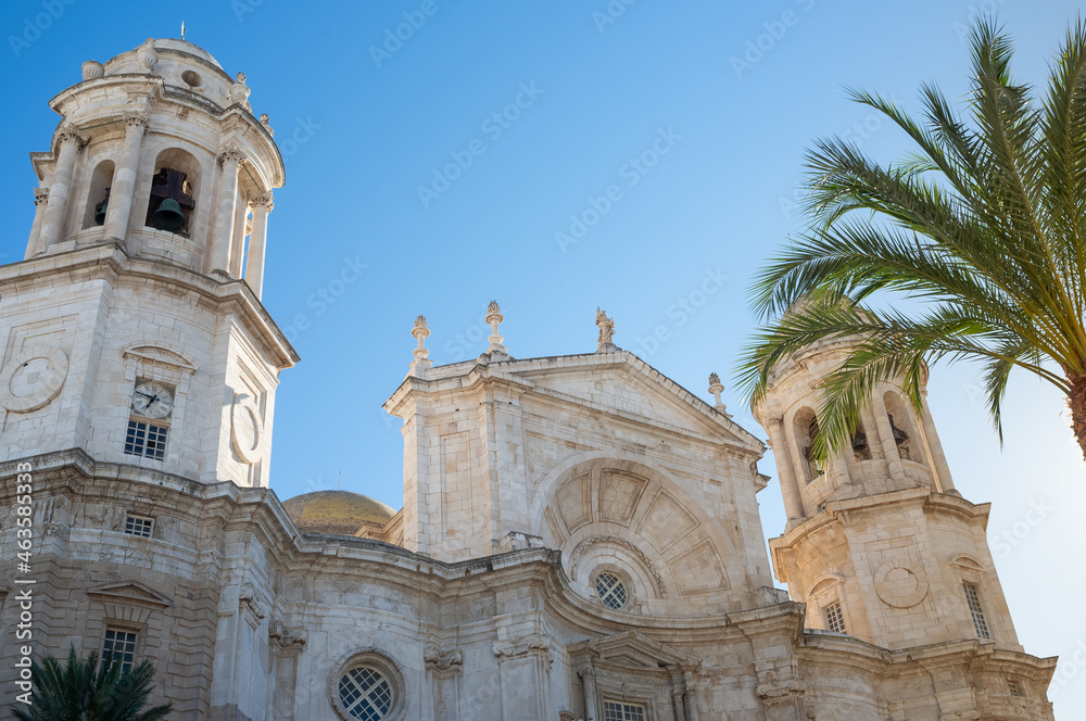 Cadiz Cathedral in a sunny day. Andalusia, Spain.
