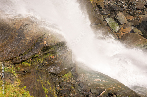 Steinsdalsfossen waterfall and landscape in Norway 