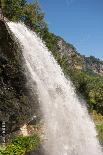 Steinsdalsfossen waterfall and landscape in Norway 