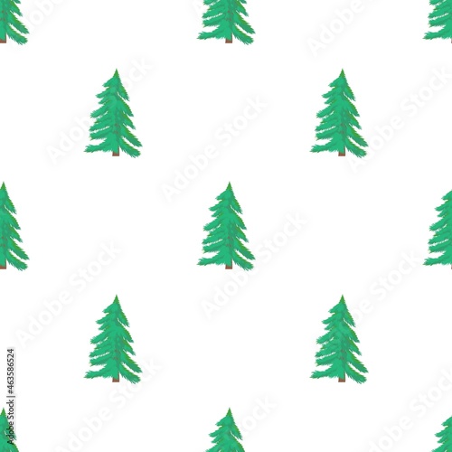 Fir tree pattern seamless background texture repeat wallpaper geometric vector