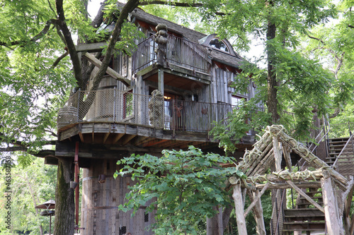 Treehouse structure with lookout near Branson, Missouri. photo
