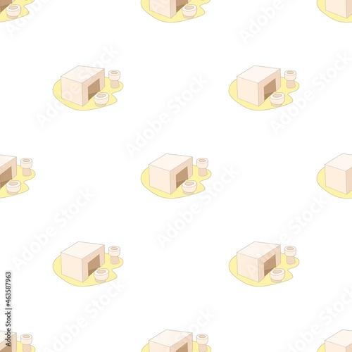 Egyptian temple pattern seamless background texture repeat wallpaper geometric vector