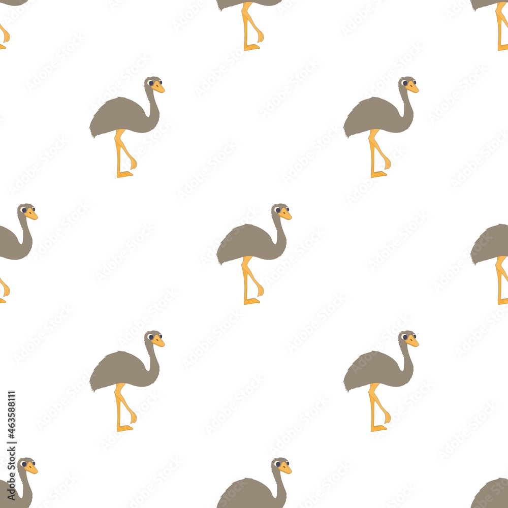 Obraz premium Ostrich pattern seamless background texture repeat wallpaper geometric vector